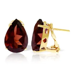 10 Carat 14K Solid Yellow Gold Inspiration Garnet Earrings