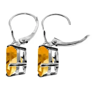 6.25 Carat 14K Solid White Gold Keep Your Cool Citrine Earrings