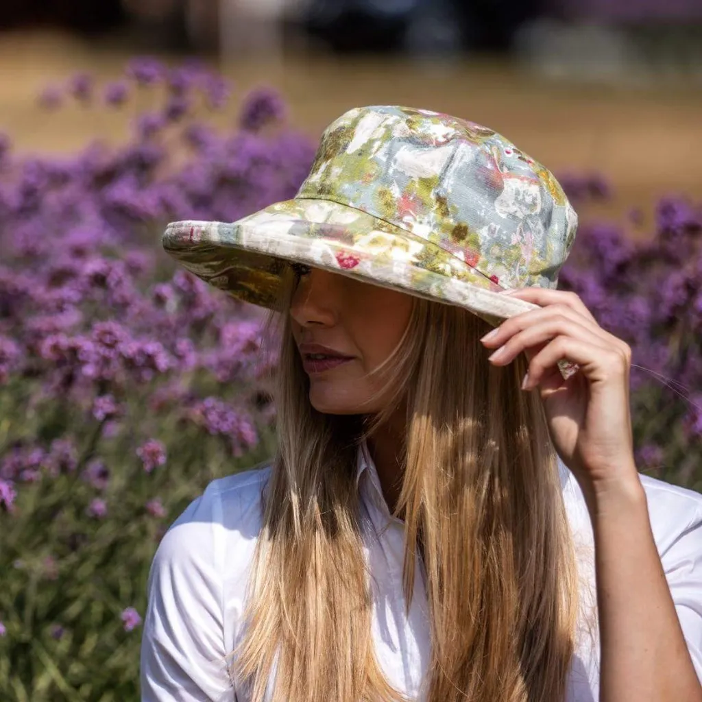 Abstract Linen Sun Hat