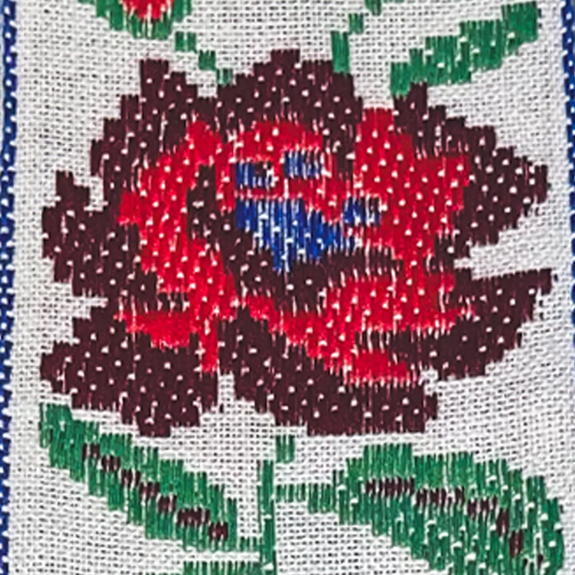 Antique Rose Cross-stitch Ribbon - Short