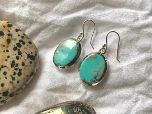 Arizona Turquoise Naevia Earrings - Oval