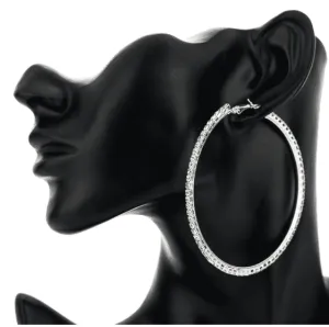 Bling It On Oversize Crystal Hoop Earrings