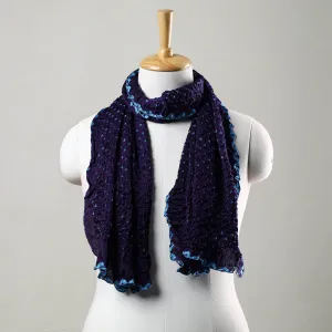 Blue - Kutch Bandhani Tie-Dye Modal Silk Stole 05