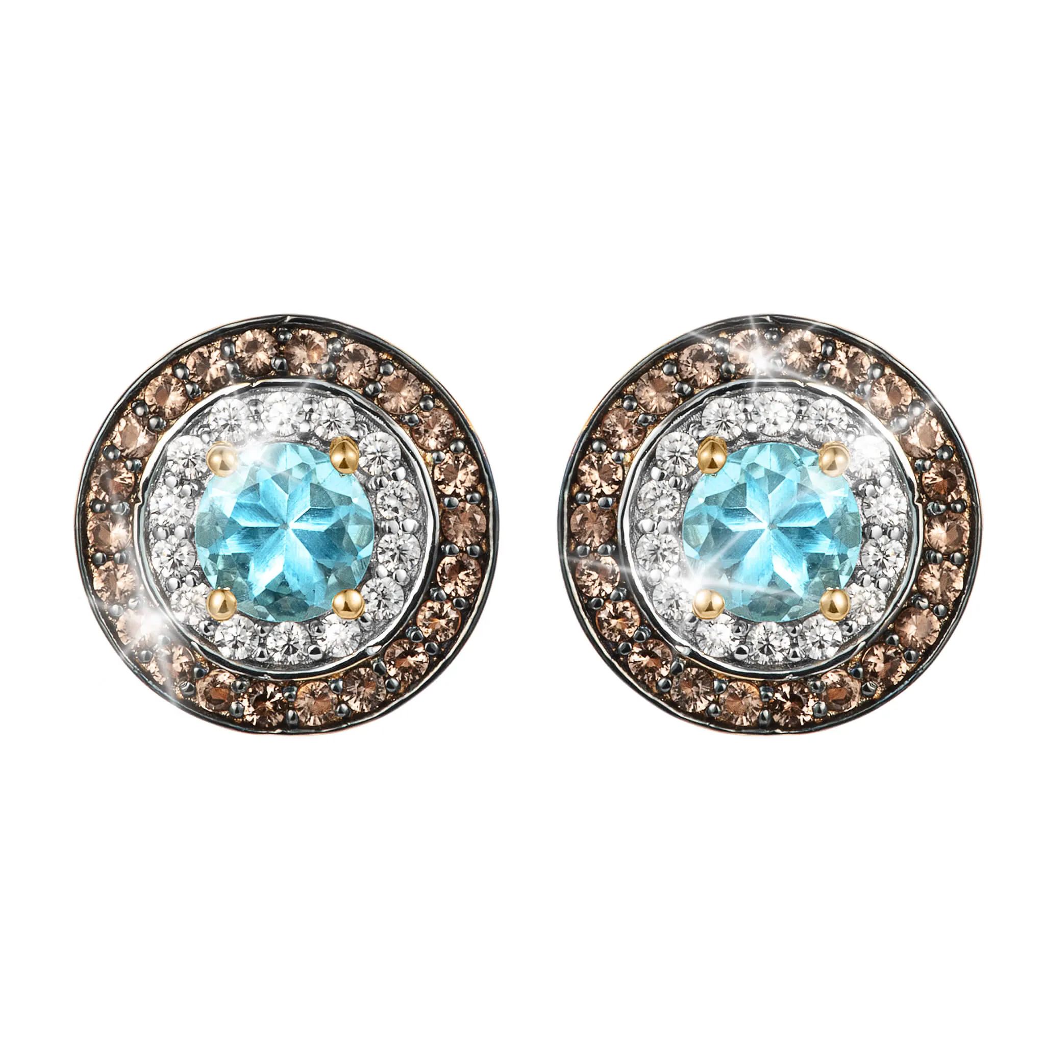 Blue Topaz Horizon Earrings