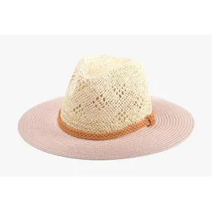 Blush Straw Fedora Hat