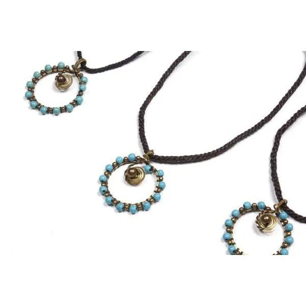 BUNDLE: 3 Piece Brass Necklace With A Small Spiral