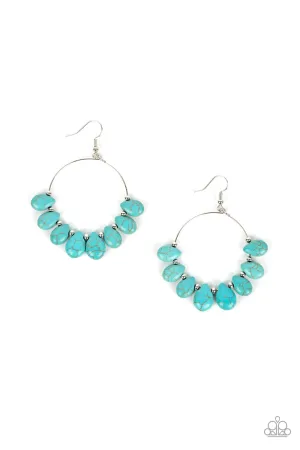 Canyon Quarry - Blue Paparazzi Earrings