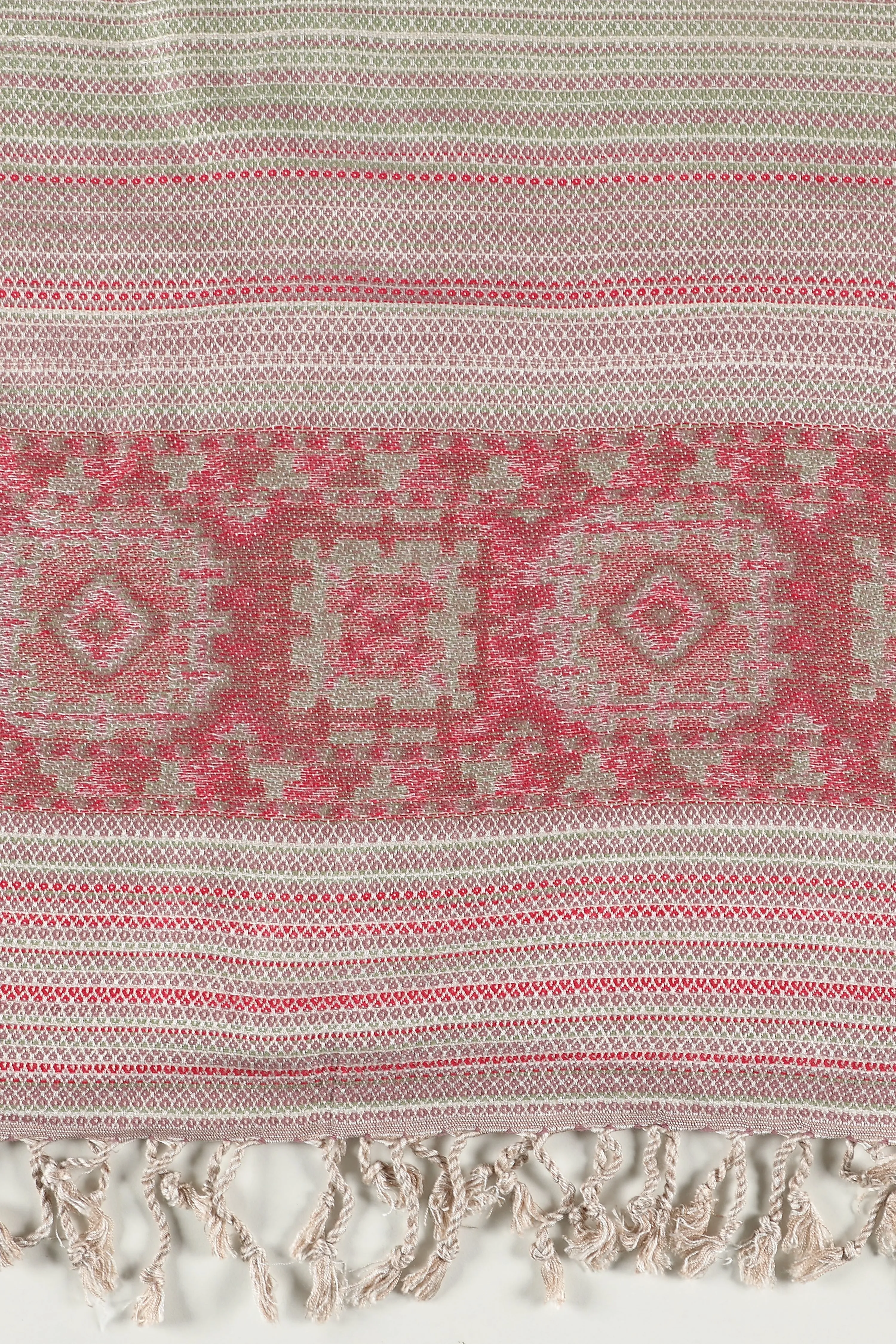 Color Cascade Acrylic Woolen Stole- Pink