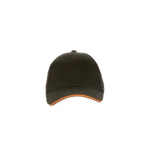 COOL VENT™ BASEBALL CAP WITH TRIM - Orange / Black