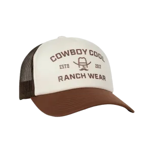 Cowboy Cool Ranch Hand Bone & Brown Baseball Cap H713