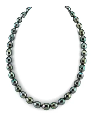 Dark Tahitian Baroque Pearl Necklace, 8.0-10.0mm