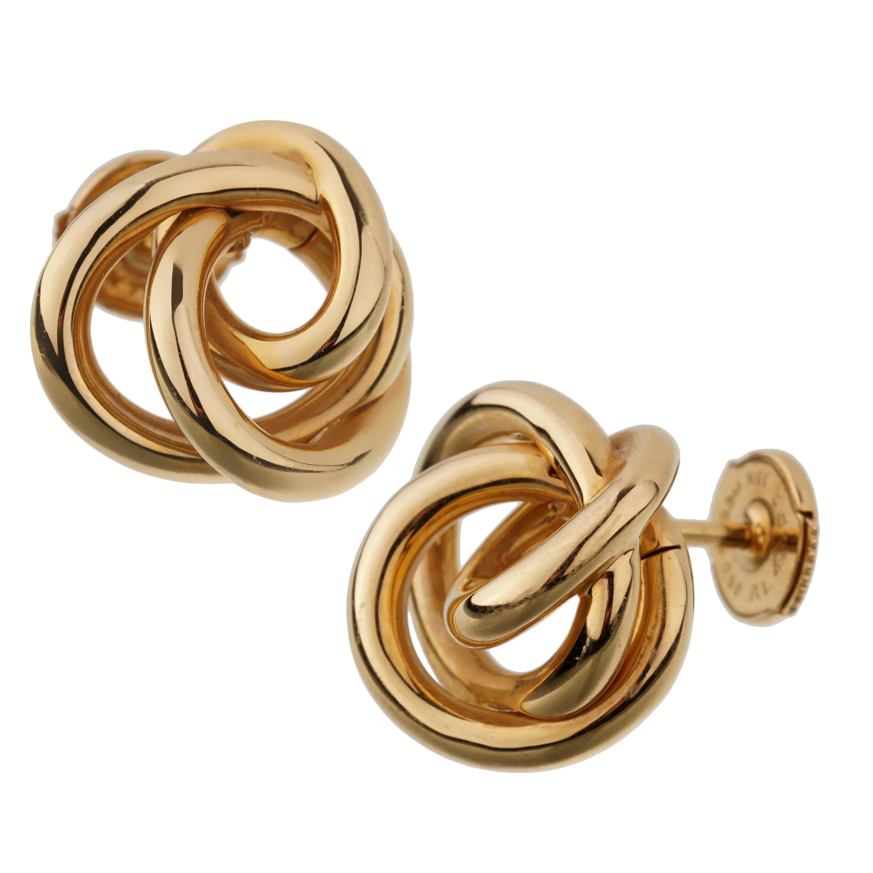 De Grisogono Love Knot Rose Gold Stud Earrings