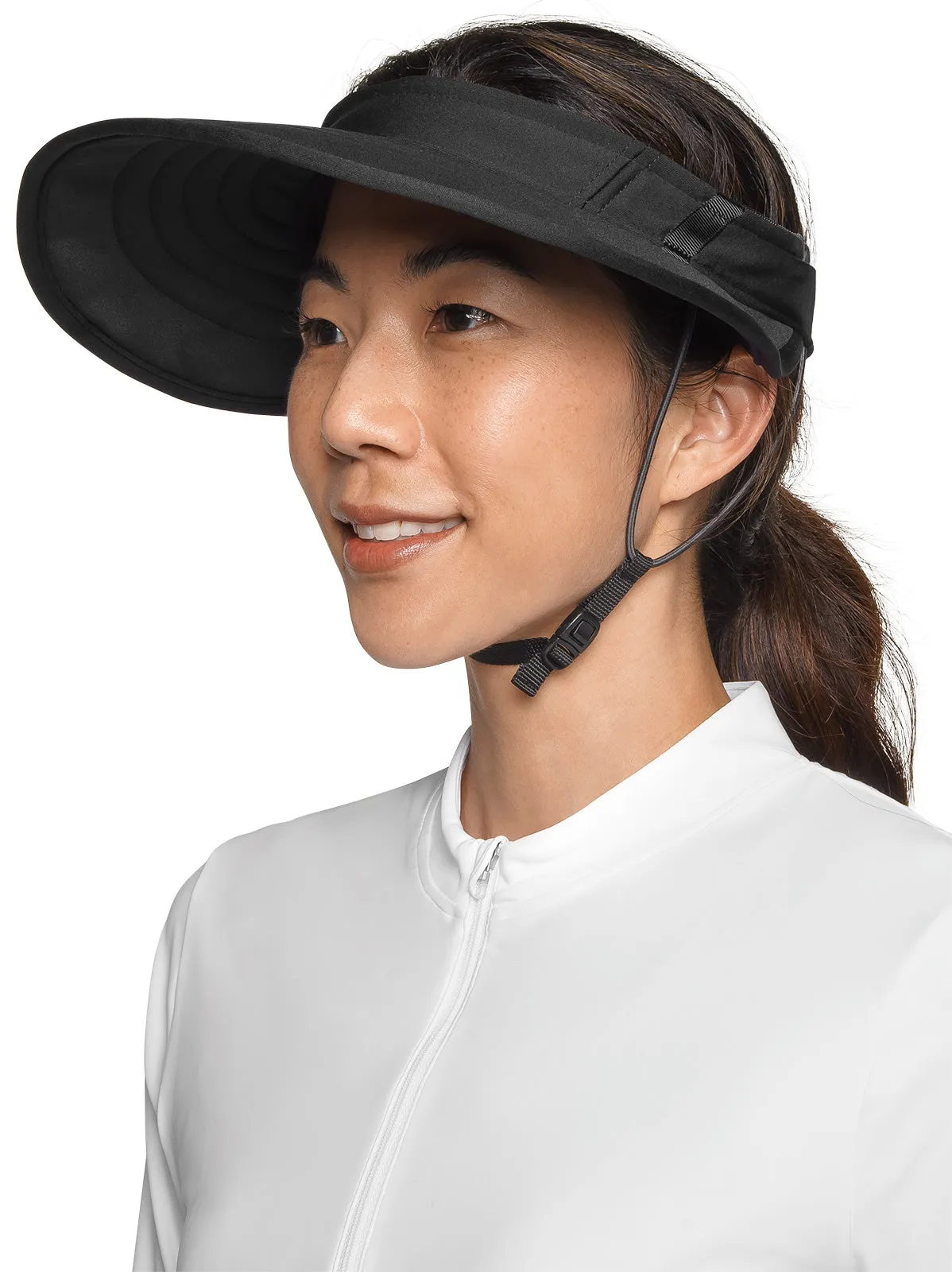 Delray Convertible Swim Visor | Black