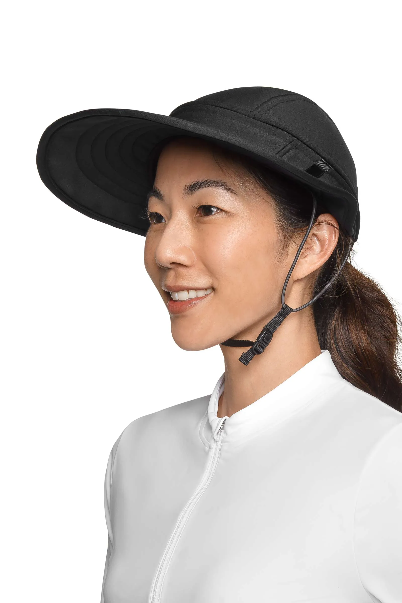 Delray Convertible Swim Visor | Black