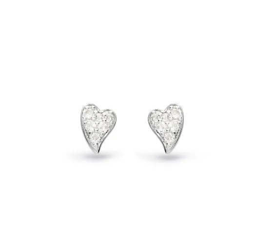 Desire Lust Precious Pavé Heart Stud Earrings