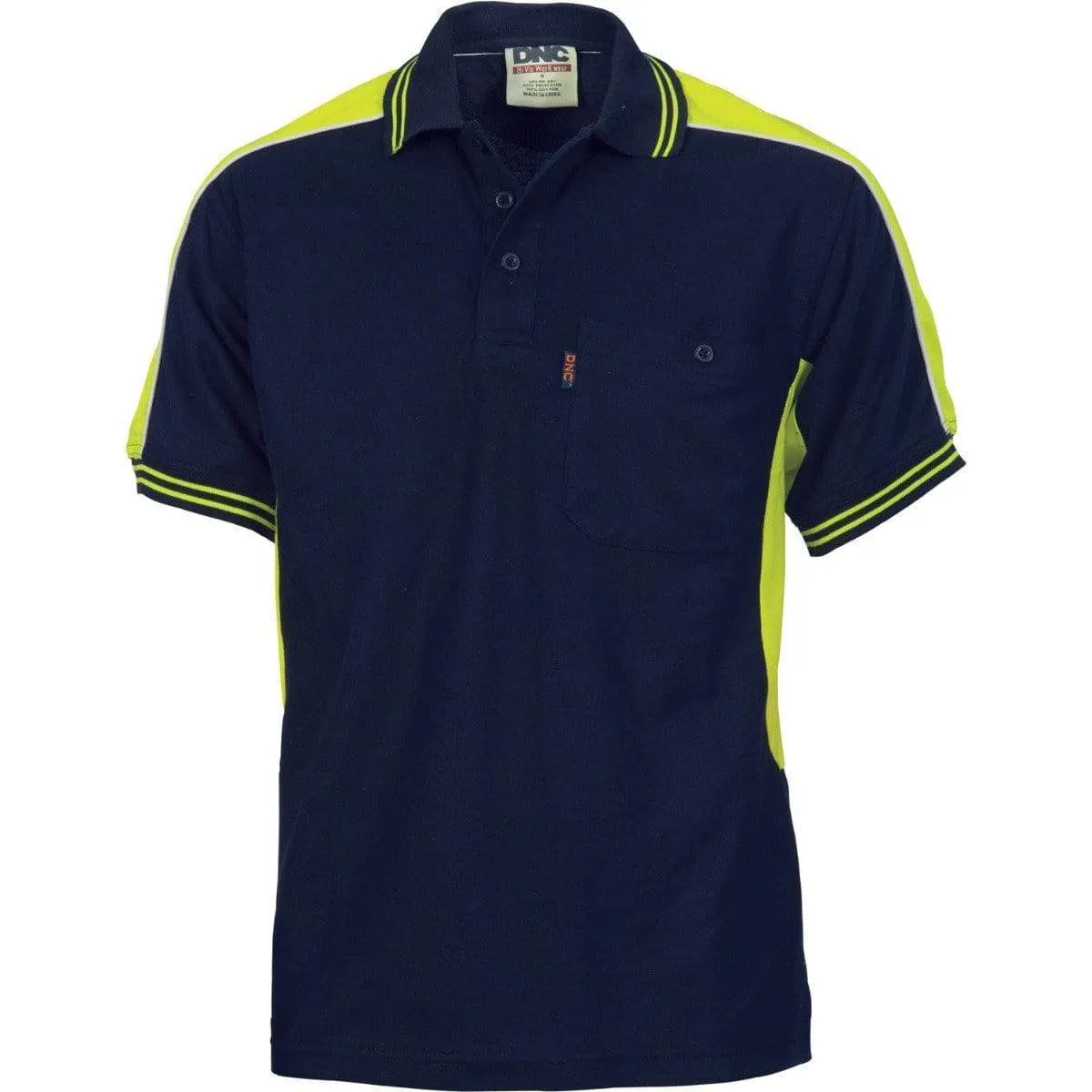 Dnc Workwear Polyester Cotton Panel Short Sleeve Polo Shirt - 5214