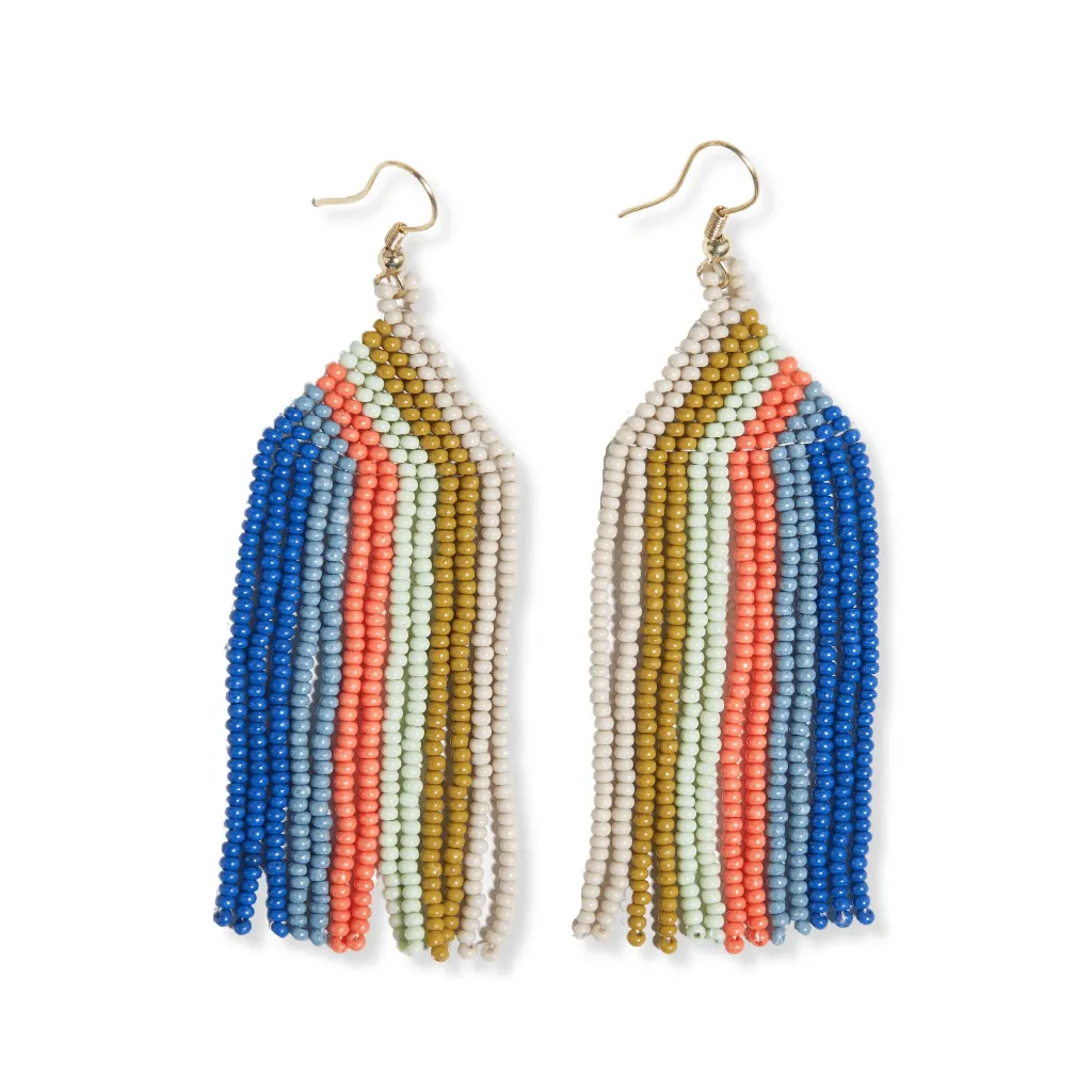 Dolly Beaded Fringe Earrings