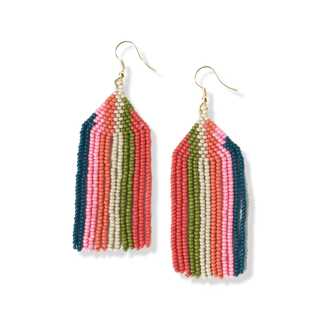 Dolly Beaded Fringe Earrings