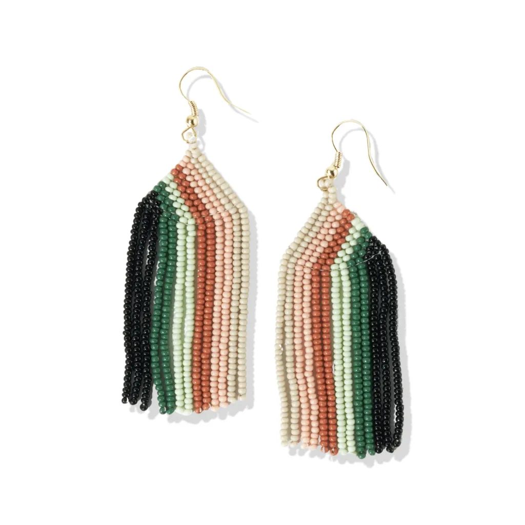 Dolly Beaded Fringe Earrings