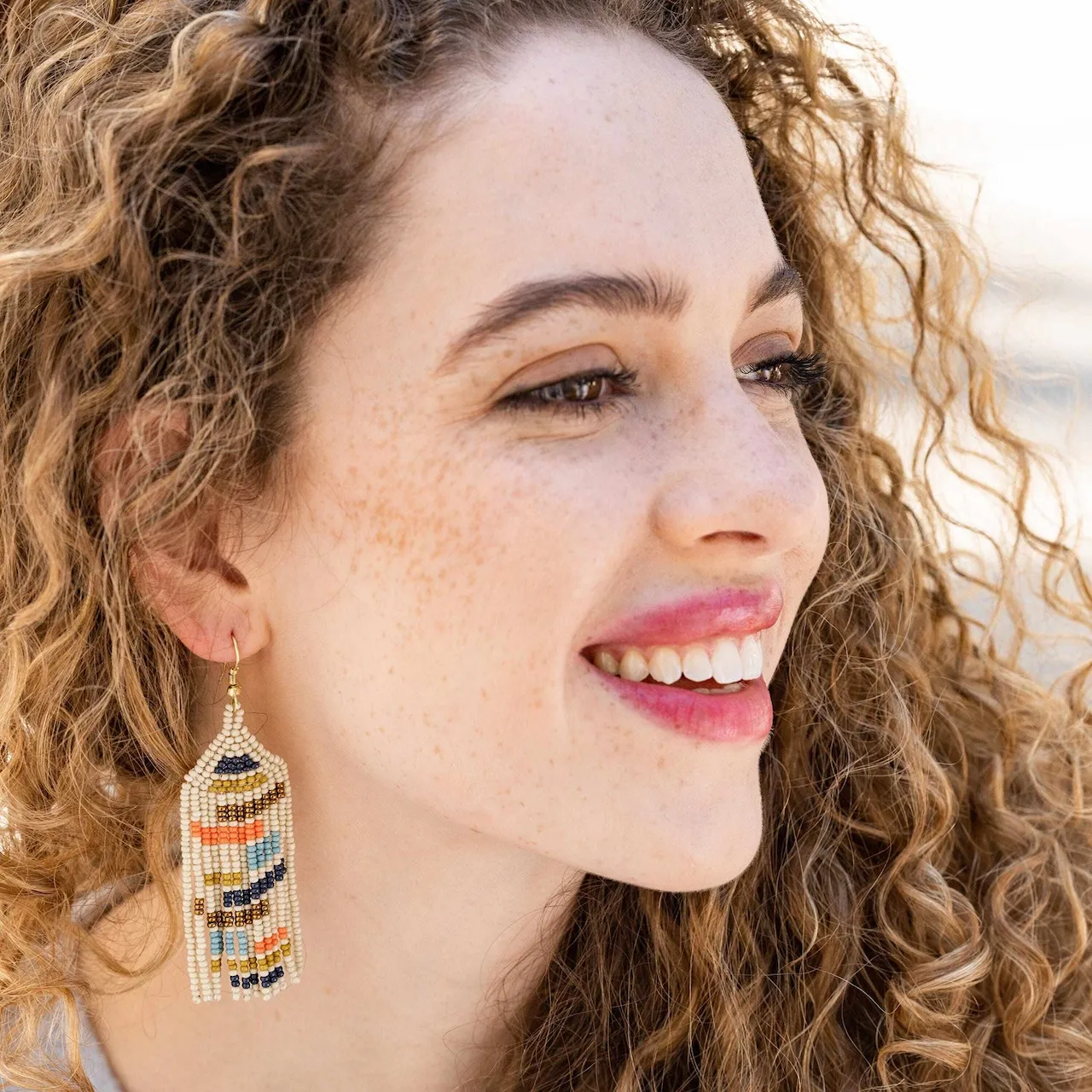 Dolly Beaded Fringe Earrings