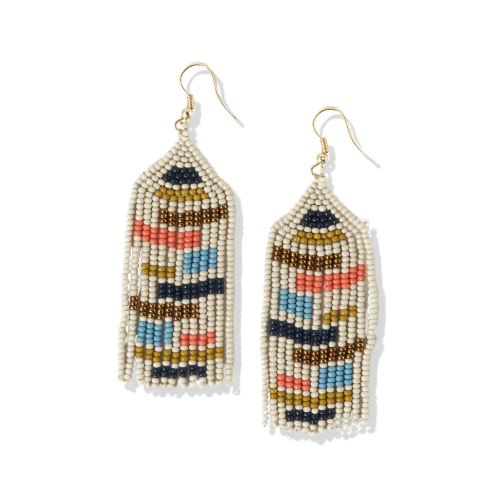 Dolly Beaded Fringe Earrings