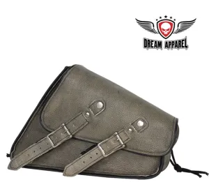 Dream Apparel Motorcycle Swing Arm Bag Distressed Brown Leather Left Side Solo Bags