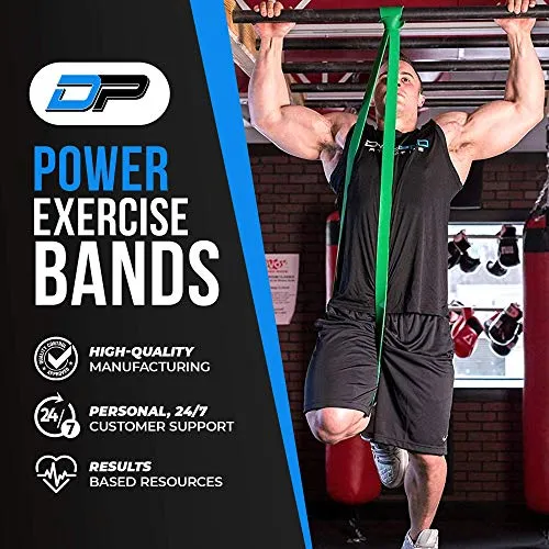 DynaPro - Power Resistance Bands, Rubber Bands for Working Out, Physical Therapy, Pull Up Assistance and More, Snap-Resistant Training Bands, Black