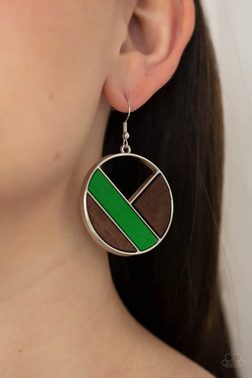 Earrings Dont Be MODest - Green E367