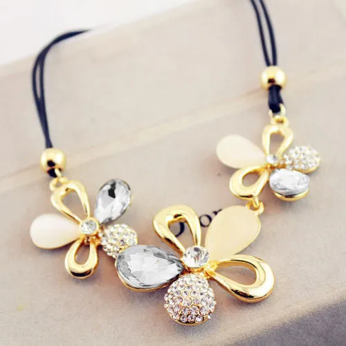 Fashion Western statement elegant Chain Newest Rinestones Cat Stone Pendant choker necklace jewelry