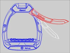 Flex-On SAFE ON JUNIOR Safety Stirrups BLACK-BLACK-LIGHT BLUE