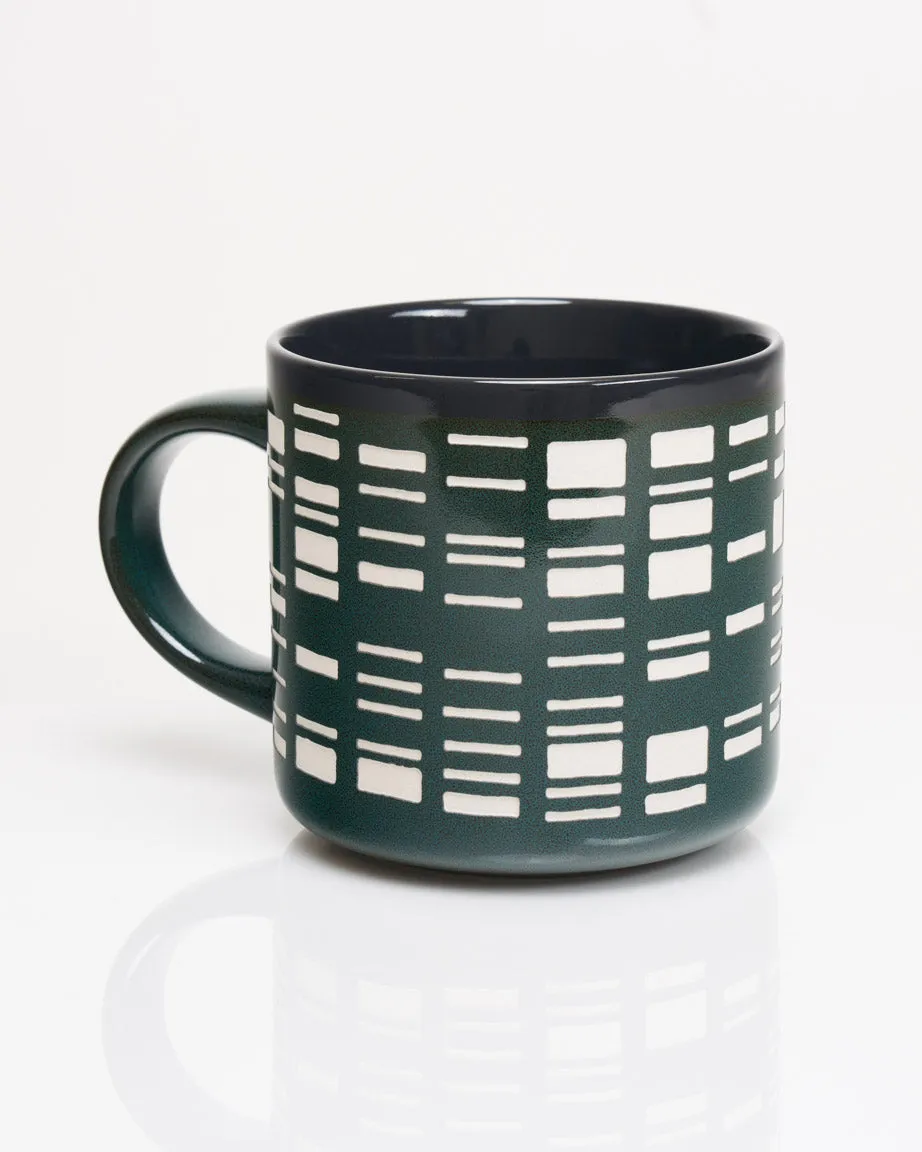 Gel Electrophoresis Hand Carved 15 oz Ceramic Mug