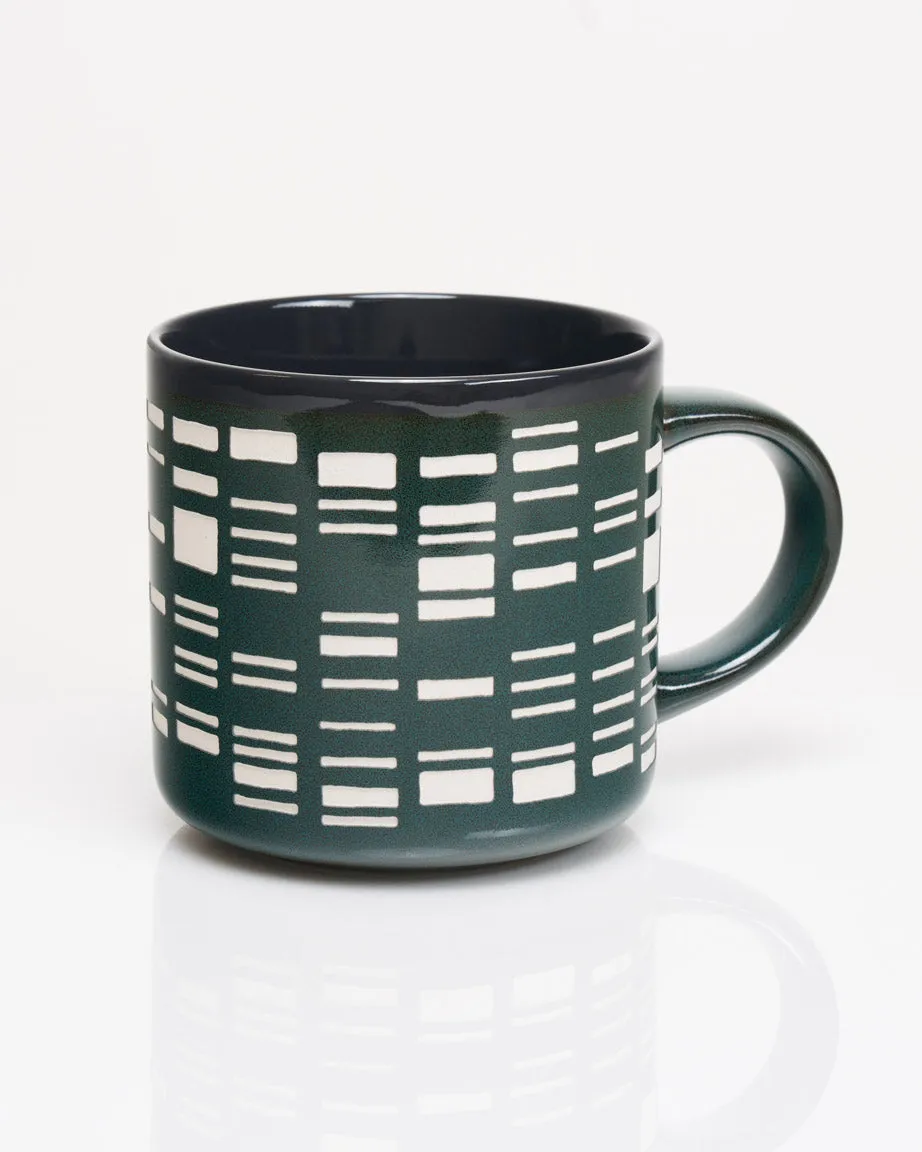 Gel Electrophoresis Hand Carved 15 oz Ceramic Mug