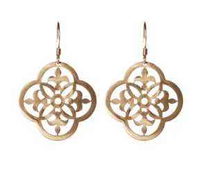 Jillery Gold Ornamental Aluminum Earrings