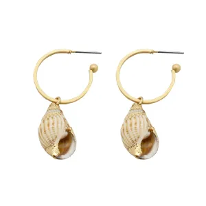 Joker & Witch Maura Shell Drop Gold Earrings for Women