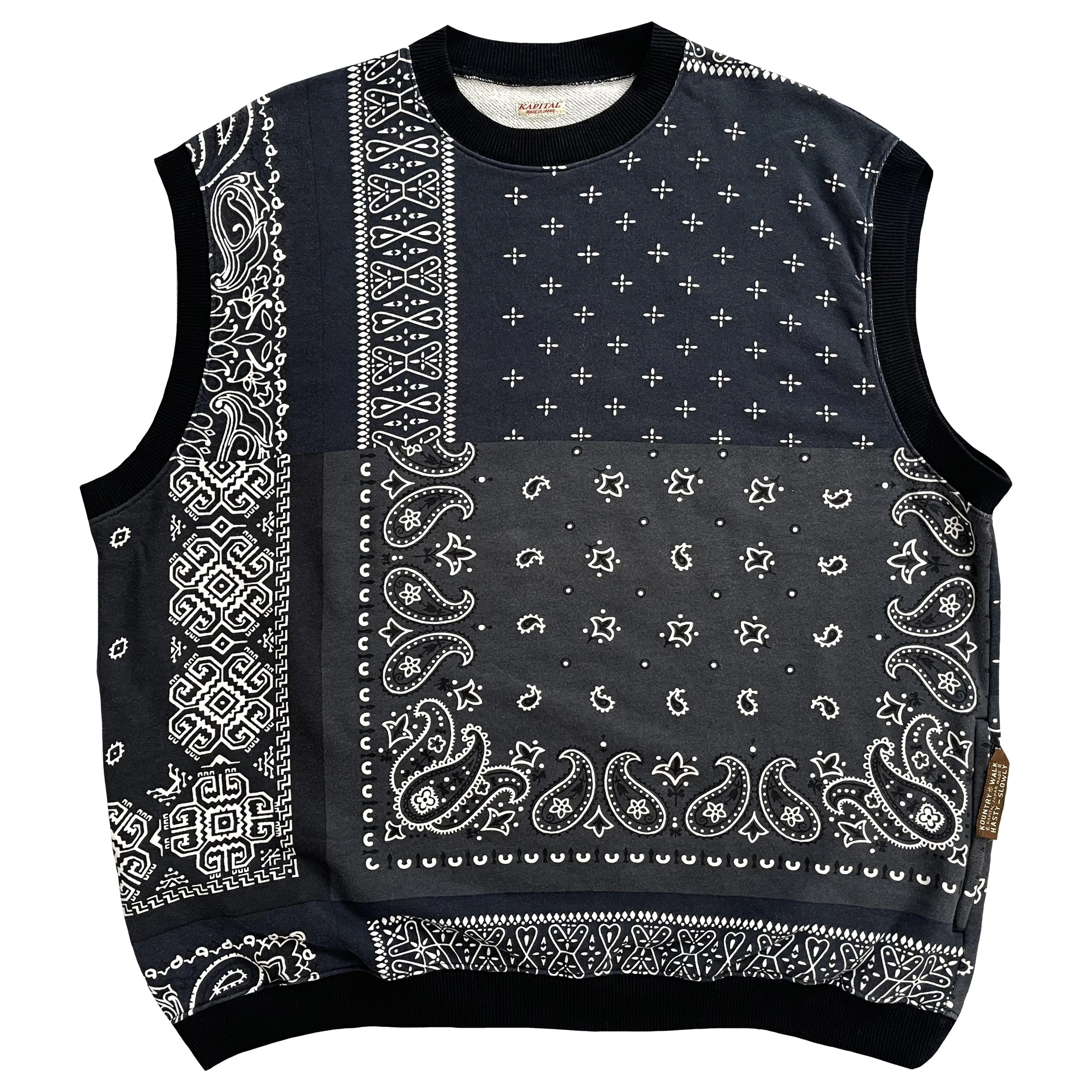 Kapital Bandana Patchwork Sweater Vest