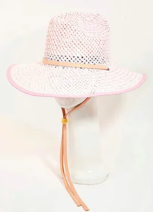 Kloi Adjustable Straw Hat - Pink