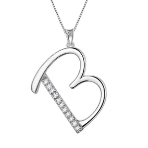 Letter Initial B Necklaces Pendant Women Girls Name Jewelry Gift 925 Sterling Silver