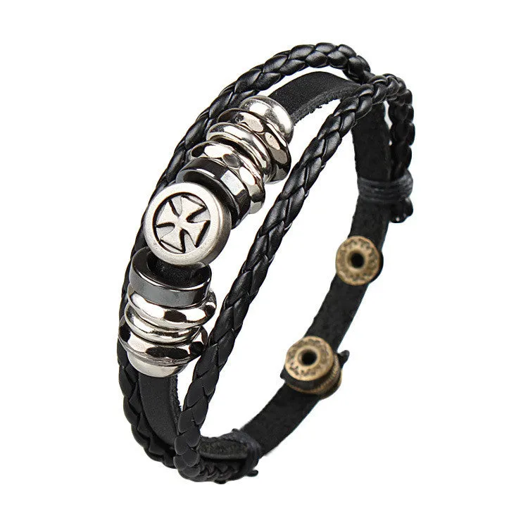 New Coming Cross Bracelet New Fashion Men Women Bracelets Genuine Leather Bracelet