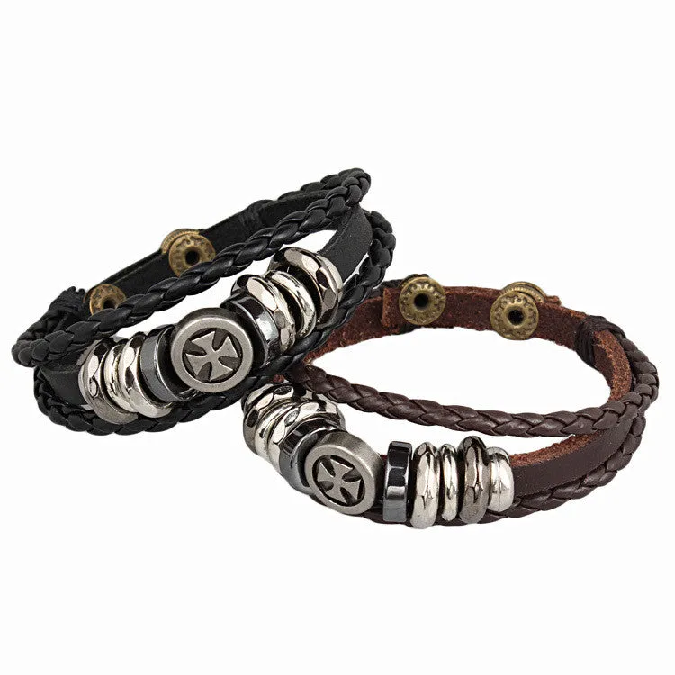 New Coming Cross Bracelet New Fashion Men Women Bracelets Genuine Leather Bracelet