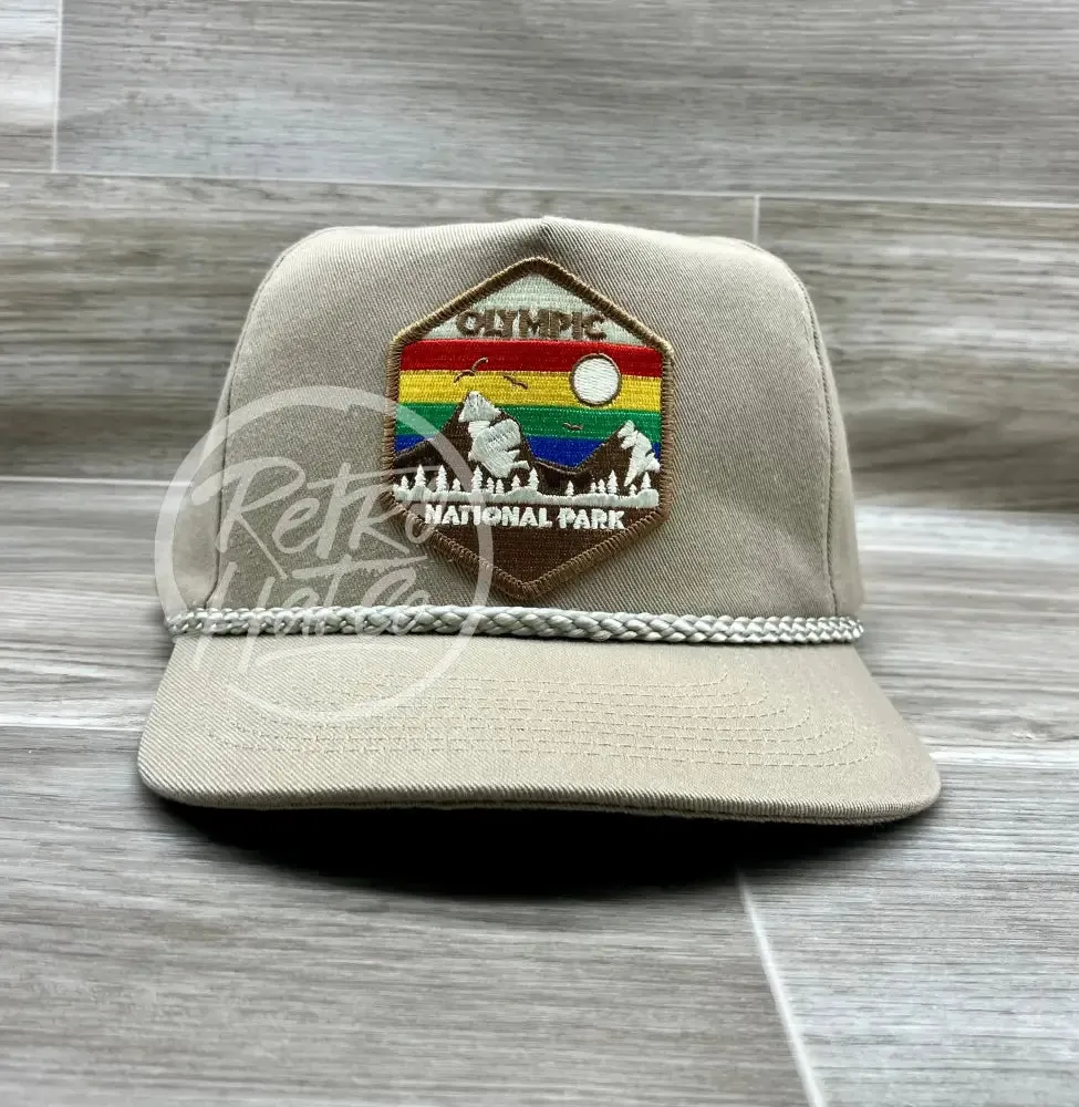 Olympic Nat’l Park Patch on Tan Rope Hat