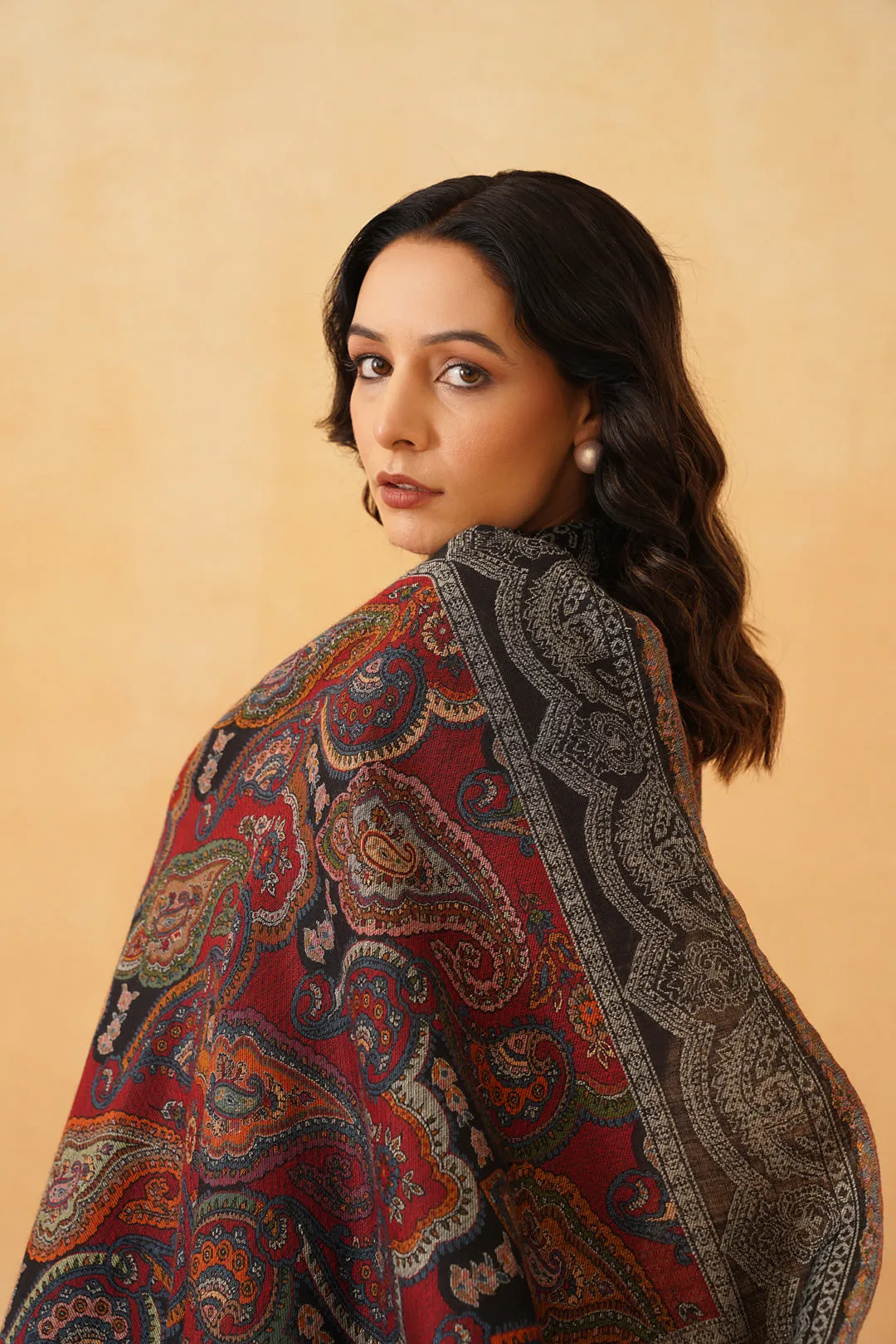 Paisley Indo Western Shawl for Women