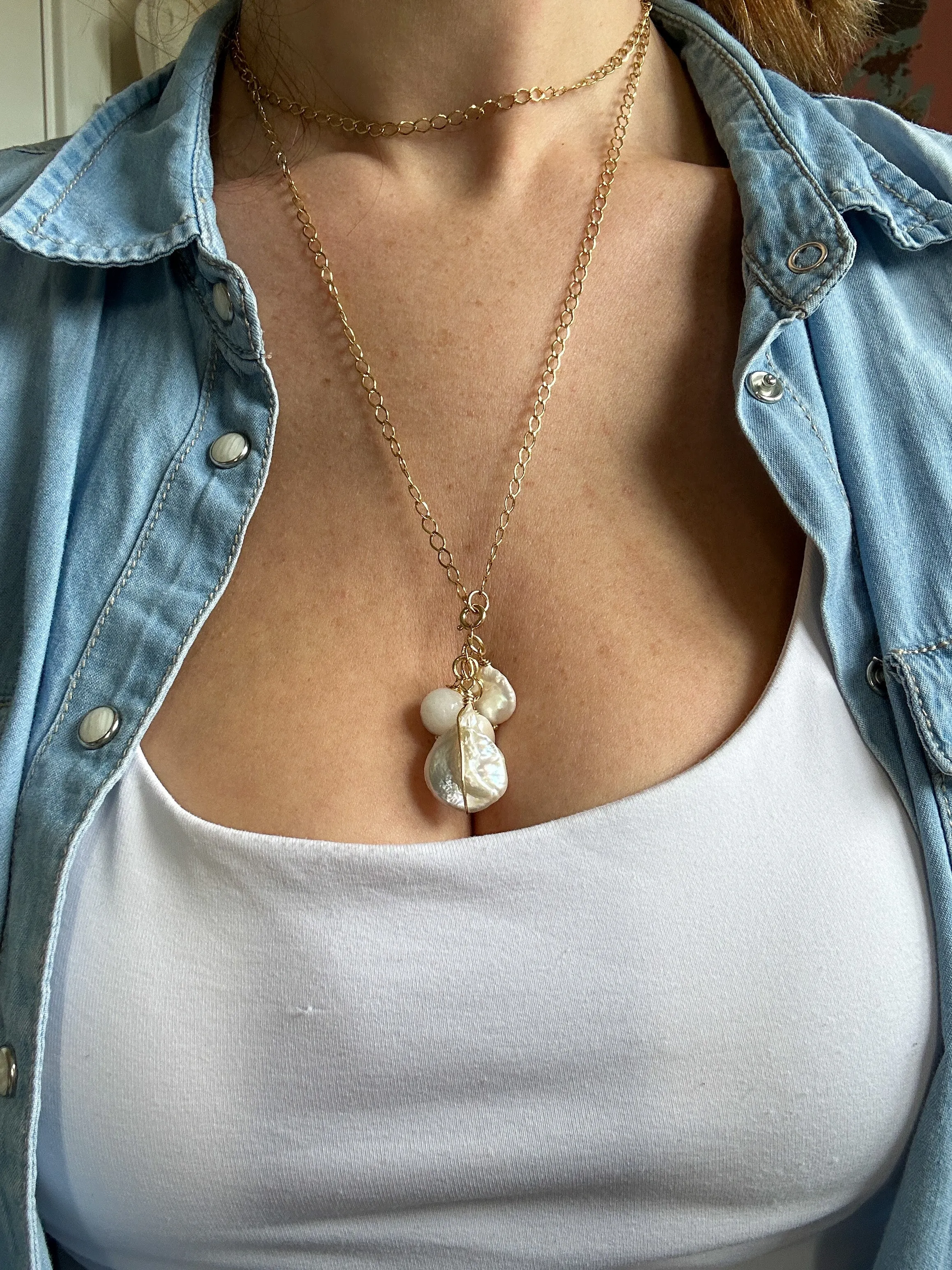 Pearl lover necklaces