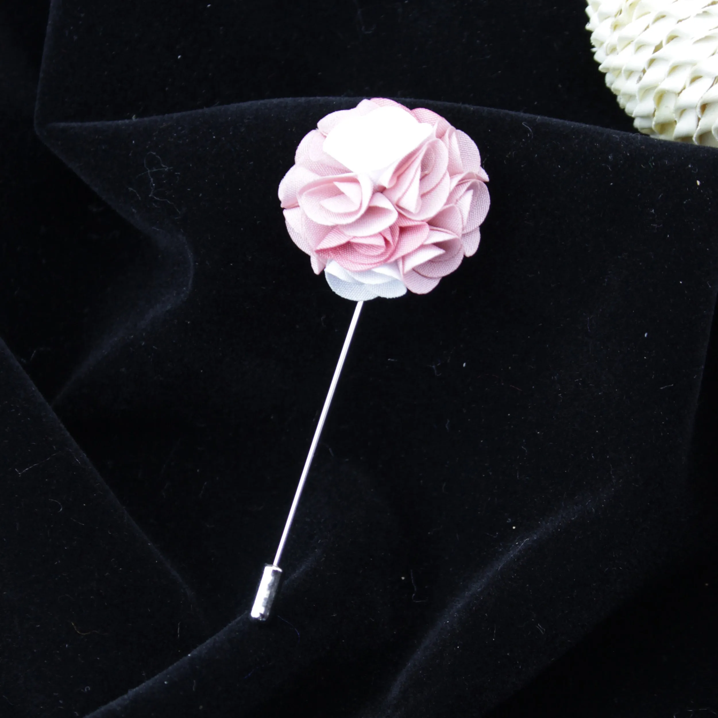 Peluche A Sombre Retreat White and Pink Brooch