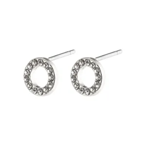 PILGRIM TESSA recycled crystal halo earrings silver-plated