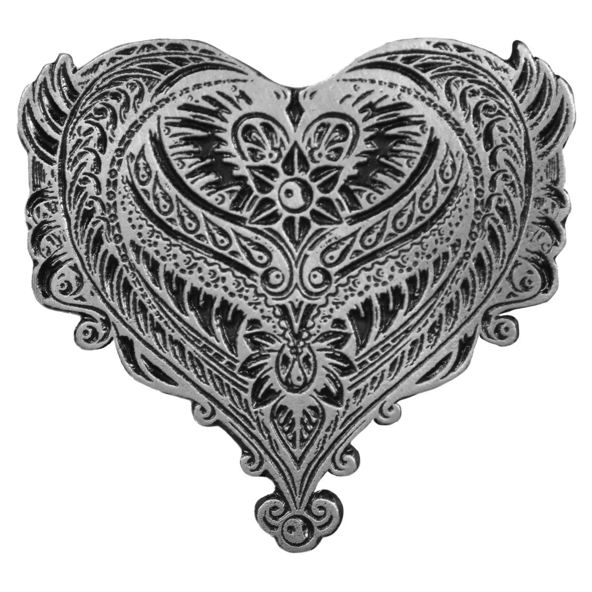 PIN ORNATE ANGEL WINGS HEART