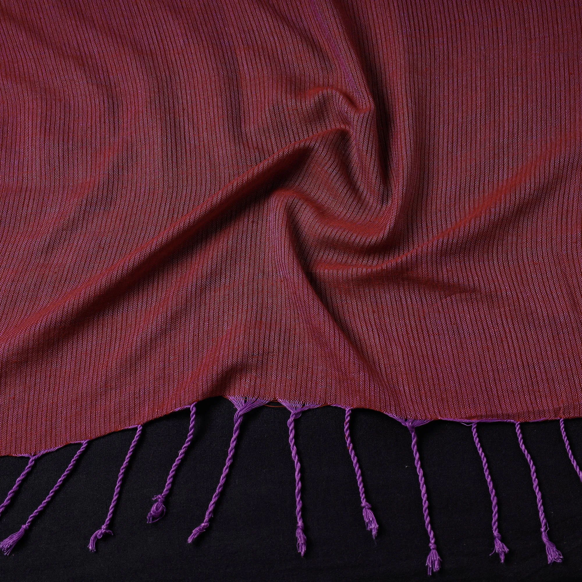 Pink - Mangalagiri Handloom Cotton Stole with Tassels