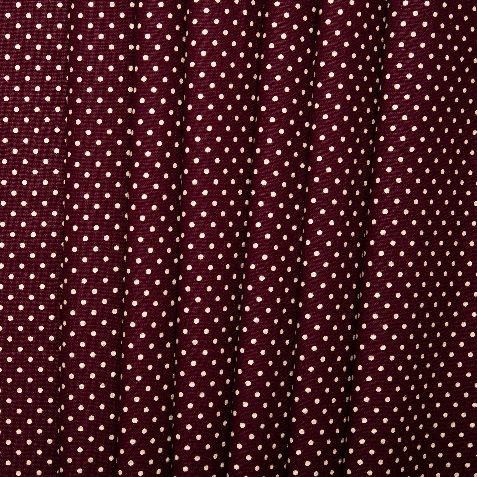 Printed Craft Canvas - TIC-TAC-TOE - Polka dots - Maroon