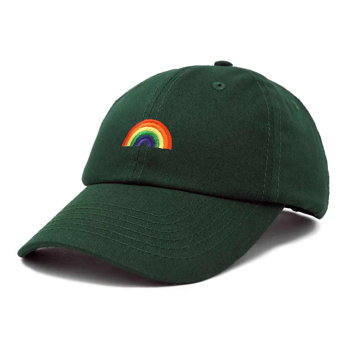 Rainbow Baseball Cap Olive