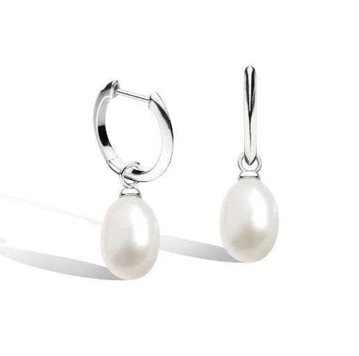 Revival Astoria Pearl Drop Hoop Earrings