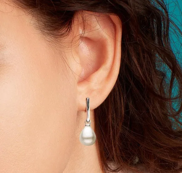 Revival Astoria Pearl Drop Hoop Earrings